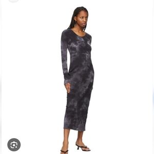 Raquel Allegra Black Tie-Dye Camo Layering Dress Size XL